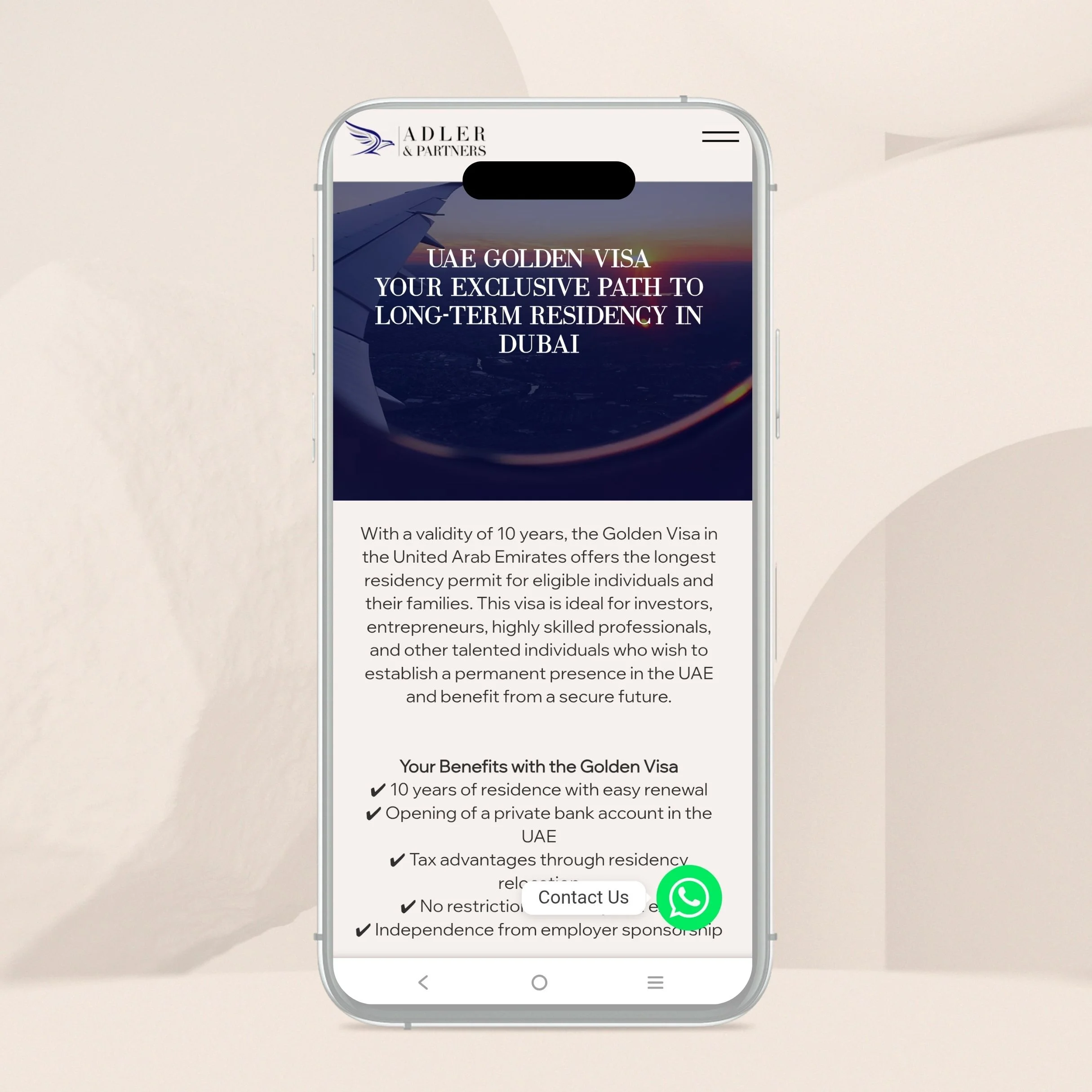 Adler & Partners website design