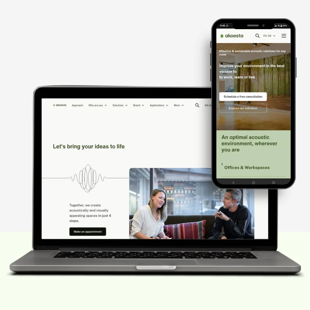 Akoesta website design