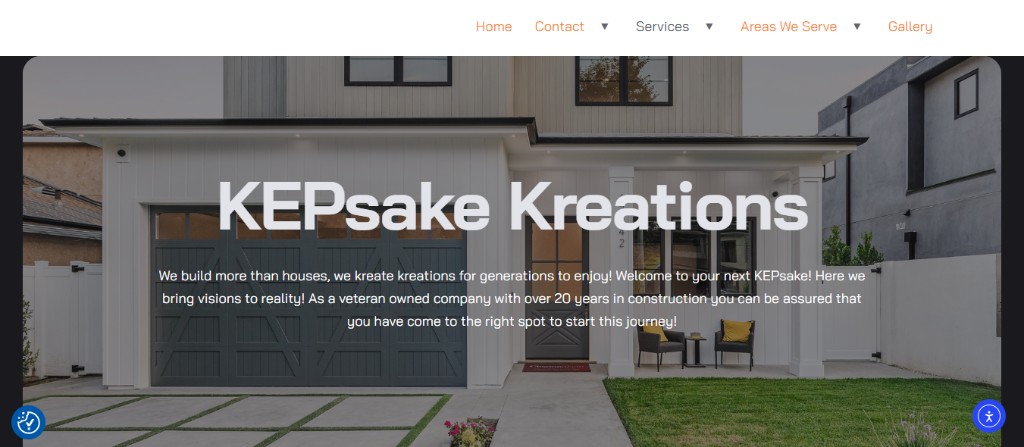 Kepsake Kreations website