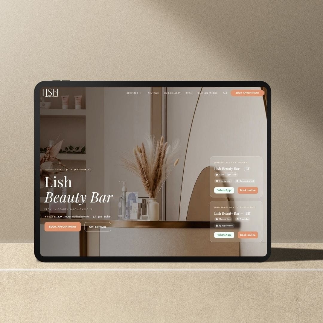 Lish Beauty Bar website