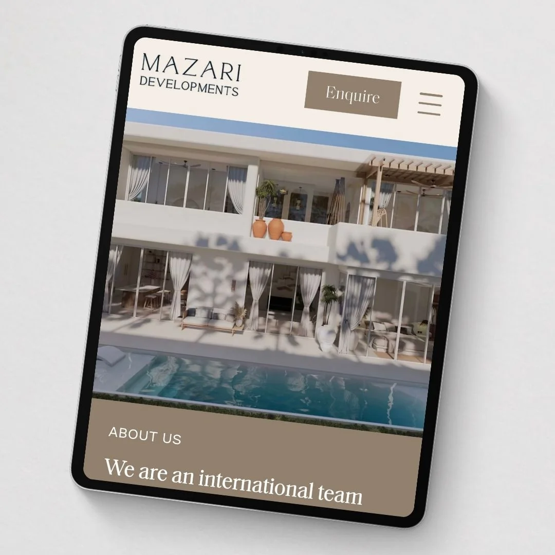 Mazari Developments website design