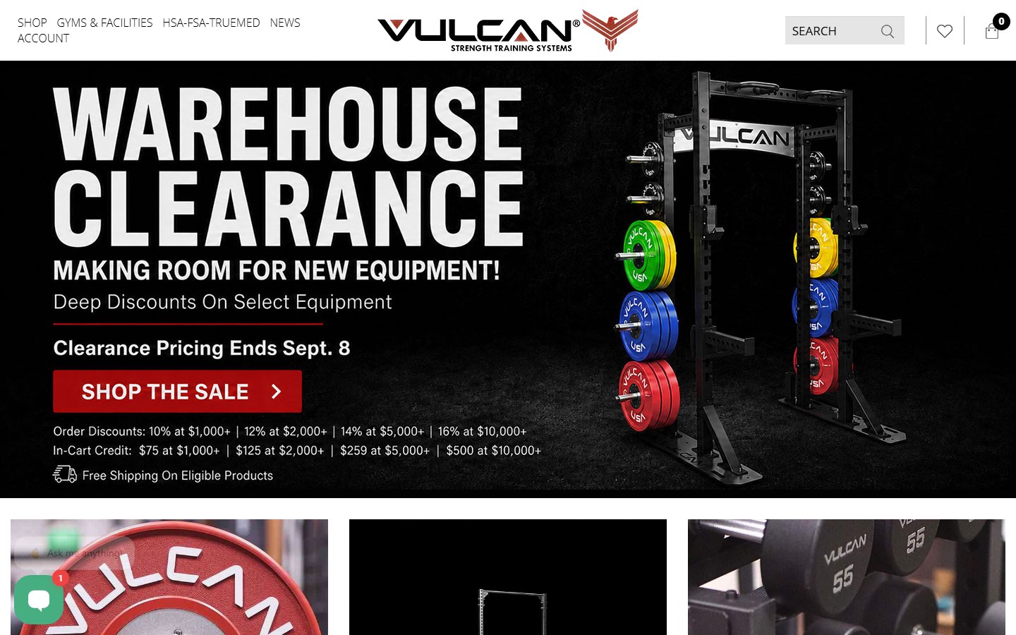 Vulcan Strength website