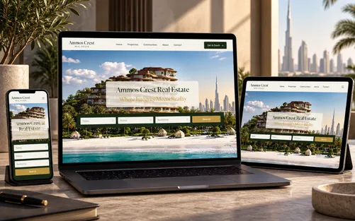 Ammos Crest website design