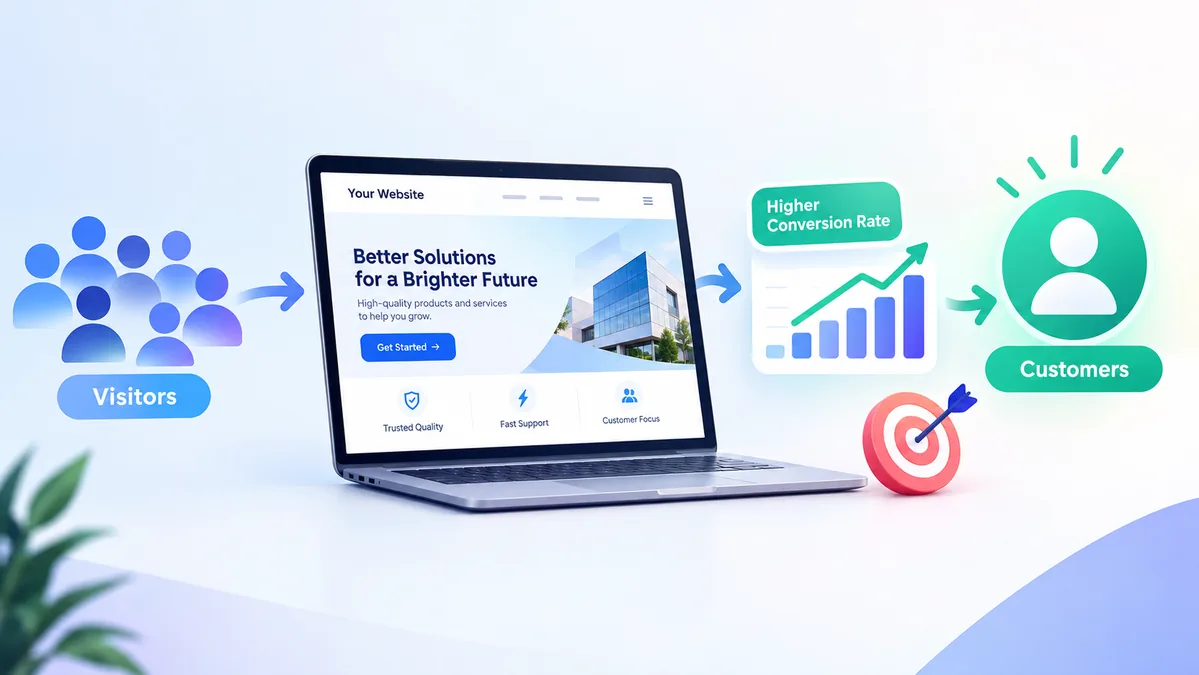 Website conversion rate optimization.